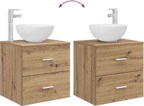 vidaXL Σετ Επίπλων Μπάνιου 2 pcs Artisan Δρυς Επεξεργασμένο Ξύλο