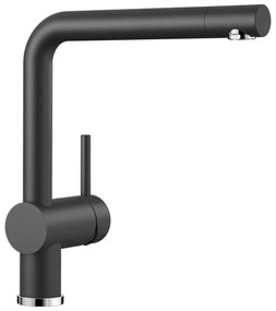 Blanco Linus SILGRANIT®-Look Anthracite Μπαταρία Κουζίνας με Περιστρεφόμενο Ρουξούνι