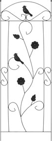vidaXL Φράχτης Κήπου 3 τμχ. Μαύρο 110 x 40 cm Ατσάλι