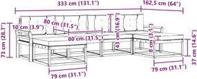 vidaXL Σειρά Καναπέ Εξωτερικού με μαξιλάρι 6 pcs Λευκό και Μπεζ