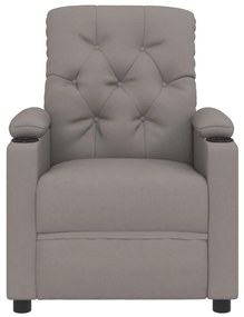 vidaXL Πολυθρόνα Ανακλινόμενη Ηλεκτρική Taupe Υφασμάτινη