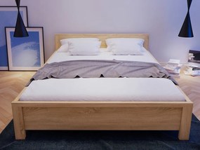 Κρεβάτι Boston E121, Διπλό, Ανοιχτό καφέ, 140x200, Πλαστικοποιημένη μοριοσανίδα, 148x207x61cm, 42 kg | Epipla1.gr