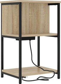 vidaXL Κομοδίνο 2 τεμ. Δρύς Sonoma 38 x 31 x 61 εκ Επεξεργασμένο Ξύλο