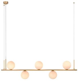 Φωτιστικό Οροφής - Ράγα 1998 D: 115x15 H:34 Gold Metal, Glass