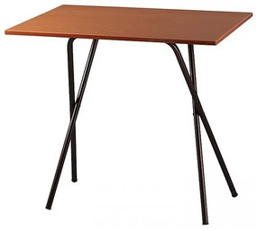 Τραπέζι μεταλλικό σε χρώμα μαύρο-καφέ 80x60x76