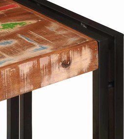 vidaXL Τραπέζι κονσόλας με ράφι Πολύχρωμο Στερεό Ανακτηθέν Ξύλο
