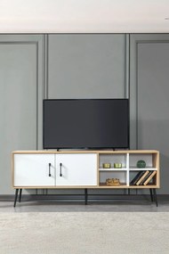 Έπιπλο Τηλεόρασης Sapphire Δρυς / Λευκό SODE 160x35x20