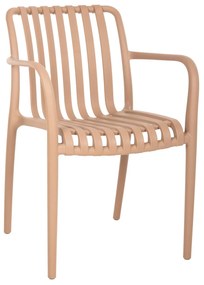 POLYPROPYLENE ARMCHAIR TIPPY  CAPPUCCINO 55x55x81Hcm.