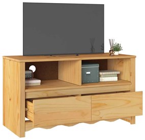 vidaXL Τηλεοπτική Βάση Καφέ 99 x 43 x 55 εκ. Μασίφ ξύλο πεύκου