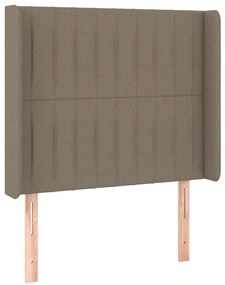 vidaXL Κρεβάτι Boxspring με Στρώμα &amp; LED Taupe 80x200 εκ. Υφασμάτινο
