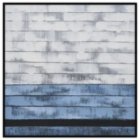 Κάδρο Σε Καμβά Murus 017134 82x82xH4,5cm Blue Τετράγωνοι Wood, Canvas
