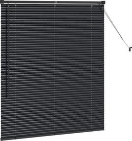 vidaXL Βενετσιάνικες Ρόδες Μαύρο 130 x 110 εκ Αλουμίνιο