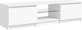 vidaXL Έπιπλο Τηλεόρασης με LED Λευκό 140x40x36 εκ.