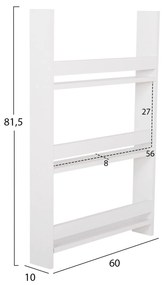 ΡΑΦΙΕΡΑ ΤΟΙΧΟΥ SANI HM18223.01 ΜΕΛΑΜΙΝΗ ΣΕ ΛΕΥΚΟ 60x10x90Υεκ. (3 ΡΑΦΙΑ) (1 Τεμμάχια)