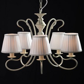 Φωτιστικό Οροφής Textile DL7615 White Metal, Fabric