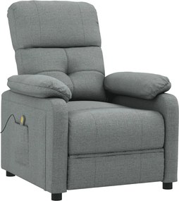 vidaXL Πολυθρόνα Μασάζ Σκούρο Γκρι Υφασμάτινη