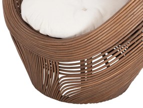 ΠΟΛΥΘΡΟΝΑ CIRCE  RATTAN ΚΑΦΕ-ΜΑΞΙΛΑΡΙΑ ΕΚΡΟΥ 100x74x112,5Υεκ.