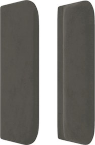 VidaXL Κρεβάτι Boxspring με Στρώμα Σκούρο Γκρι 80x200 εκ. Βελούδινο