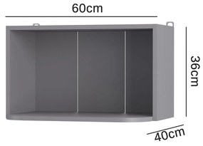 Craft Πάνω Ντουλάπι Γραφίτης 60x40x36εκ