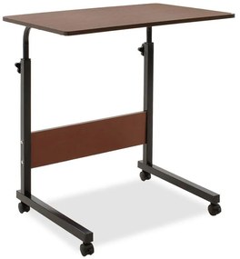 Γραφείο Piper με αυξομείωση ύψους-MDF καρυδί-μαύρο 60x40x69-90εκ 60x40x69 εκ.