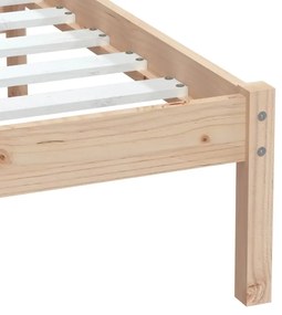 vidaXL Πλαίσιο Κρεβατιού 75 x 190 εκ. από Μασίφ Ξύλο Small Single