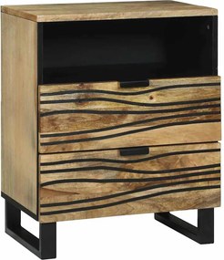 vidaXL Κομοδίνο Φυσικό 50 x 33 x 62 εκ. Επεξεργασμένο Ξύλο