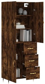 vidaXL Ντουλάπι Καπνιστή Δρυς 69,5x34x180 εκ. από Επεξεργασμένο Ξύλο