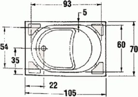 Sanitec Gloria - Ακρυλική Μπανιέρα Με Κάθισμα 105x70 εκ