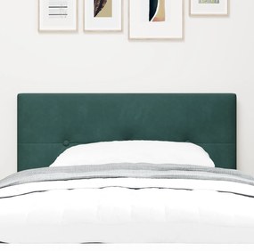 vidaXL Κεφαλάρι Button Tufted Σκούρο Πράσινο 90 εκ Βελούδο