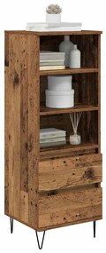 vidaXL Highboard Παλιό Ξύλο 40 x 36 x 110 εκ. Επεξεργασμένο ξύλο