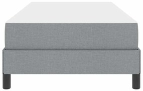 vidaXL Κρεβάτι με ελατήρια Άλλο Ανοιχτό γκρι 90 x 190 cm ύφασμα