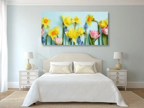 Εικόνα ανοιξιάτικη σύνθεση λουλουδιών - 100x50