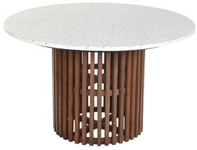 Τραπεζαρία Home ESPRIT ξύλο ακακίας Terrazzo 130 x 130 x 76 cm