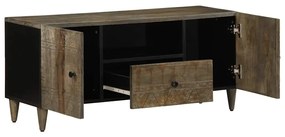 ντουλάπι τηλεόρασης vidaXL ανοιχτό γκρι 105x33,5x46cm μασίφ ξύλο Mango