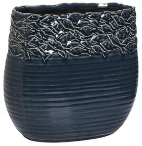 Διακοσμητικό Βάζο Ψάρια PIM145 Μπλε 26,5x24x14,5cm Espiel Ceramic