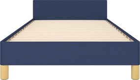 vidaXL Σκελετός Κρεβατιού Χωρίς Στρώμα Μπλε 90x200 εκ. Υφασμάτινο