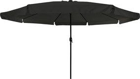 vidaXL Ομπρέλα Κήπου Μαύρο 395 x 395 x 245 εκ. Πολυεστέρας