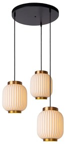 Φωτιστικό Κρεμαστό Lucide 13435-03-31 GOSSE Λευκό (White)|Χρυσό Χρώμα (Gold Coloured)