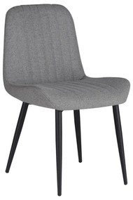 Καρέκλα Versa γκρι-μπλε ύφασμα-πόδι μαύρο μέταλλο 54x63.5x84εκ Υλικό: METAL - FABRIC - PLYWOOD 12mm-  FOAM 320-000024