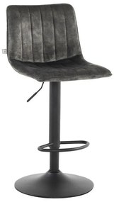 Σκαμπό Μπάρ FL1020 Fylliana Λαδί - Ανθρακί - Μαύρο 43x48x112 εκ. 2αδα