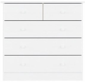 Συρταριέρα ALTA Λευκή 77 x 35 x 73 εκ. από Μασίφ Ξύλο Πεύκου - Λευκό