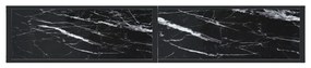 vidaXL Τραπέζι Κονσόλα Μαύρο Όψη Μαρμάρου 180x35x75,5 εκ. Ψημένο Γυαλί
