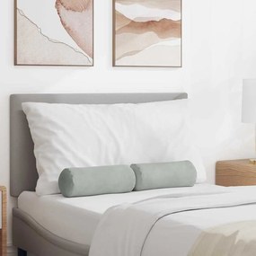 vidaXL Μαξιλάρια Στήριγμα 2 pcs Ανοιχτό γκρι Ø 15 x 40 εκ