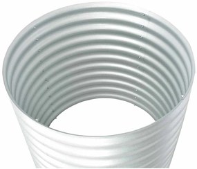vidaXL Ζαρντινιέρα Υπερυψωμένη Ασημί 80x80x81 εκ. Γαλβανισμ. Χάλυβας