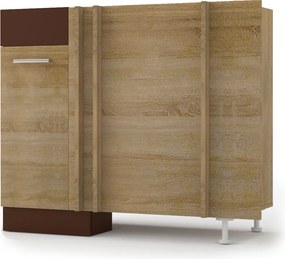 Alina Κάτω Ντουλάπι Γωνίας 100x44.5x85εκ Sonoma-Mocca SO-ADU100