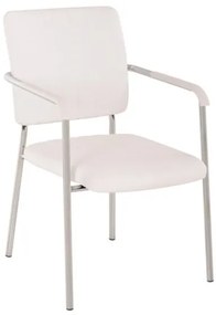 ΚΑΡΕΚΛΑ QUESTA ΜΕ ΜΠΡΑΤΣΑ HM1070.02 ΛΕΥΚΗ 56,5x59x85 cm