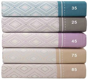 Σεντόνι Mix & Match Lila 45 Anna Riska King Size 280x270cm Χωρίς Λάστιχο 100% Cotton