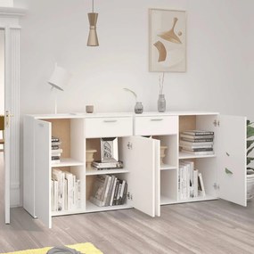 vidaXL Μπουφές Λευκός 160 x 36 x 75 εκ. από Επεξ. Ξύλο
