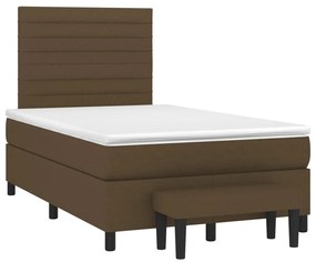 ΚΡΕΒΑΤΙ BOXSPRING ΜΕ ΣΤΡΩΜΑ ΣΚΟΥΡΟ ΚΑΦΕ 120X200 ΕΚ. ΥΦΑΣΜΑΤΙΝΟ 3136664