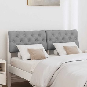 vidaXL Ταπετσαρισμένο κεφαλάρι Ανοιχτό γκρι 120 cm